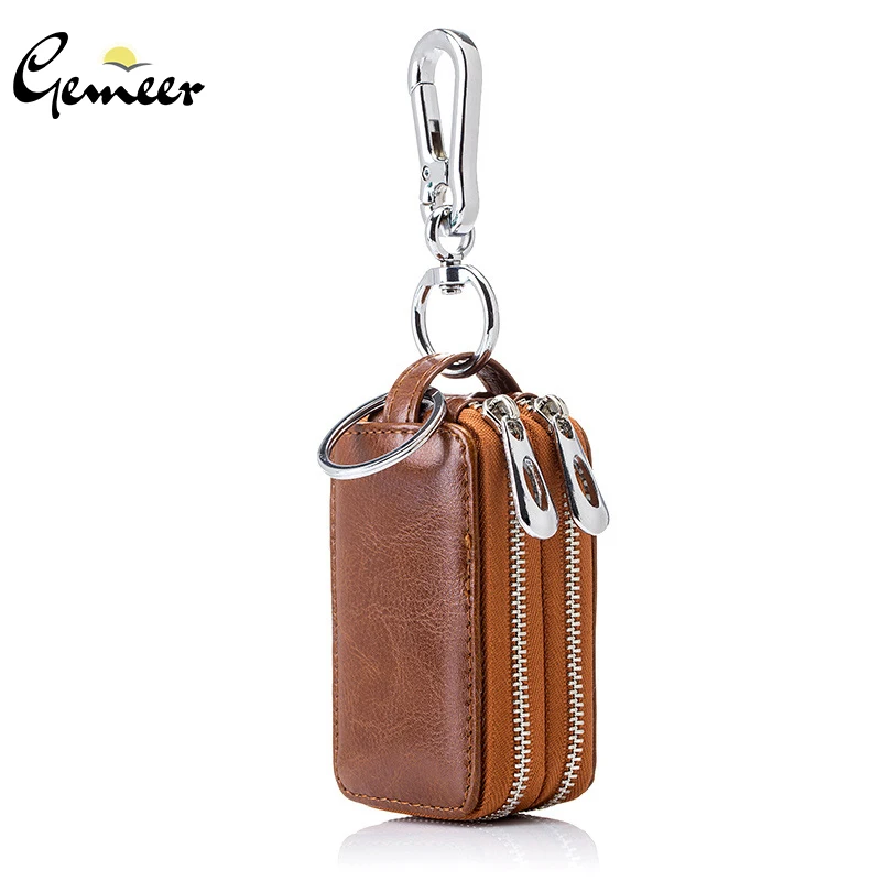 Gemeer Arrival Genuine Leather Men Car Key Holders Housekeeper Multifunctional Double Zipper Square Home Key Case Key Wallet
Gemeer Arrival Genuine Leather Men Car Key Holders Housekeeper Multifunctional Double Zipper Square Home Key Case Key Wallet