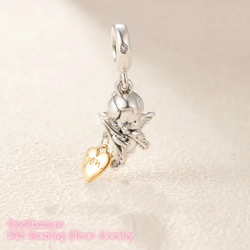 2019 Valentine's Day Original 925 Sterling Silver Cupid & You Charm, Clear CZ beads Fit Pandora Charms Bracelet DIY jewelry
2019 Valentine's Day Original 925 Sterling Silver Cupid & You Charm, Clear CZ beads Fit Pandora Charms Bracelet DIY jewelry