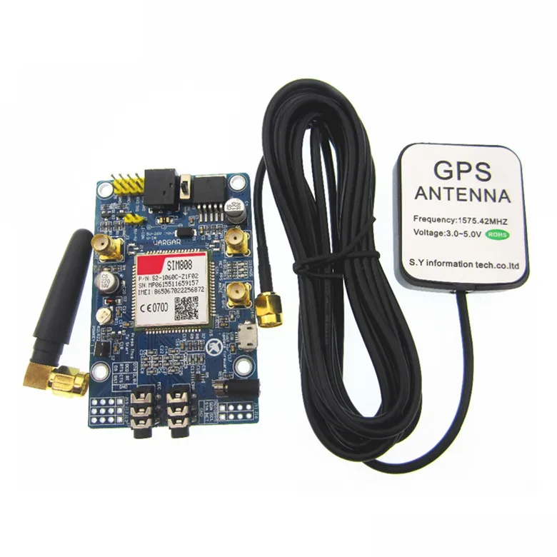 SIM808 Module GSM GPRS GPS Development Board IPX SMA with GPS Antenna for Raspberry Pi Support 2G 3G 4G SIM Card
SIM808 Module GSM GPRS GPS Development Board IPX SMA with GPS Antenna for Raspberry Pi Support 2G 3G 4G SIM Card