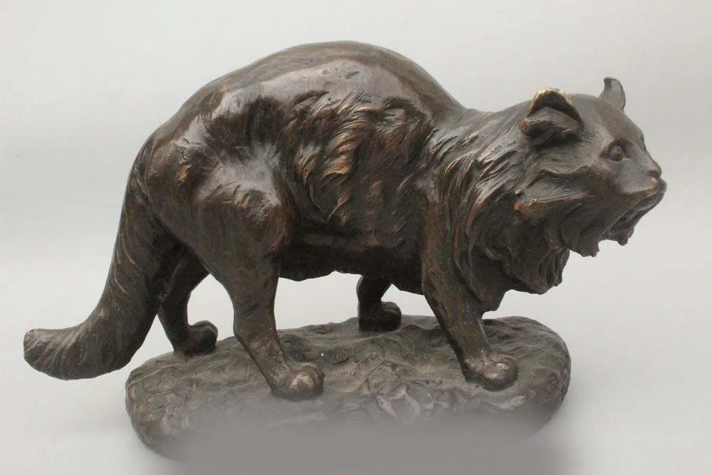 6"Western Art Decor Copper Bronze Sculpture Persian cat Marble Base Statue Figur
6"Western Art Decor Copper Bronze Sculpture Persian cat Marble Base Statue Figur