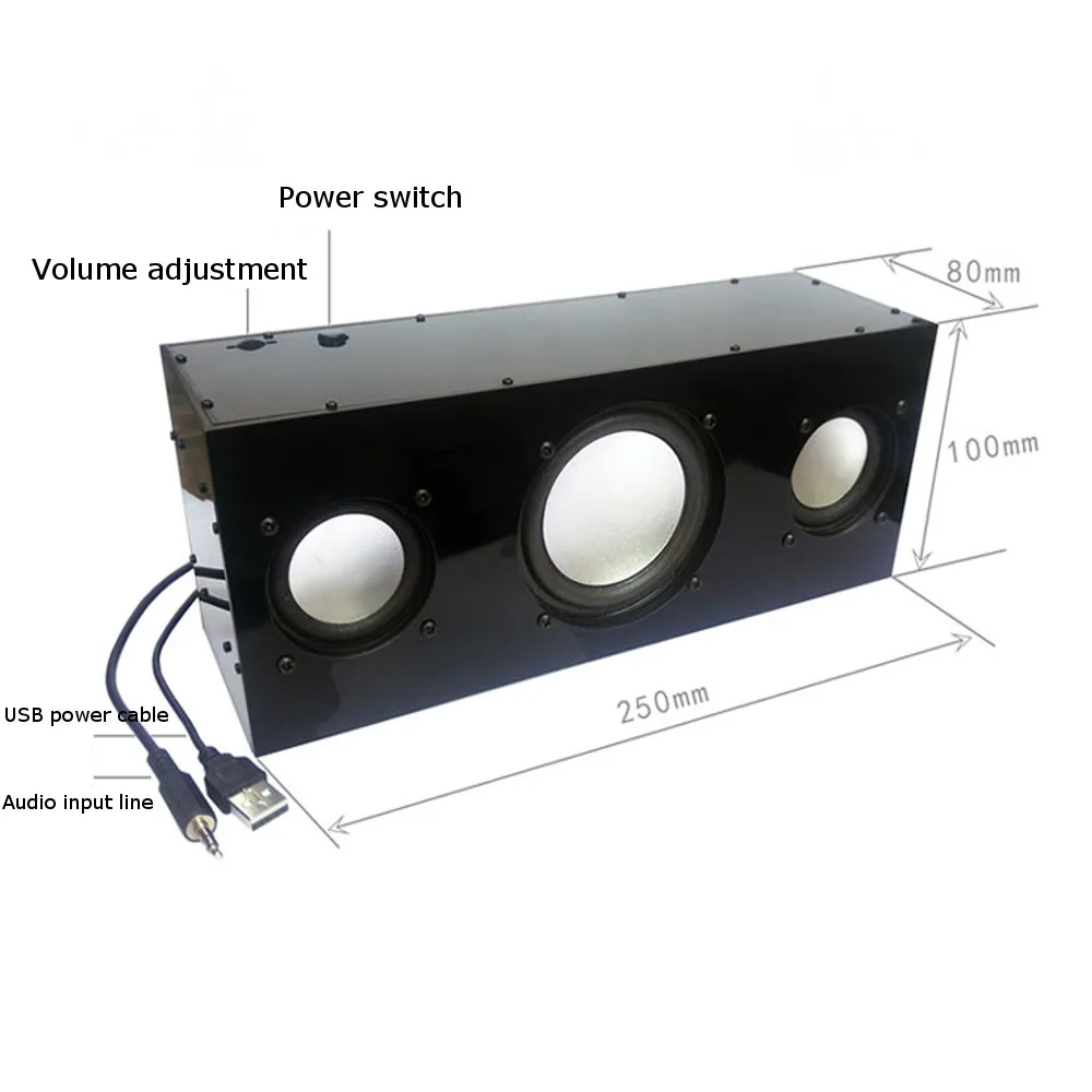 DIY USB Stereo Speaker Production Kit DC 5V Heavy Bass 2.1 Channel Active Audio Small Speaker Production Equipment
DIY USB Stereo Speaker Production Kit DC 5V Heavy Bass 2.1 Channel Active Audio Small Speaker Production Equipment