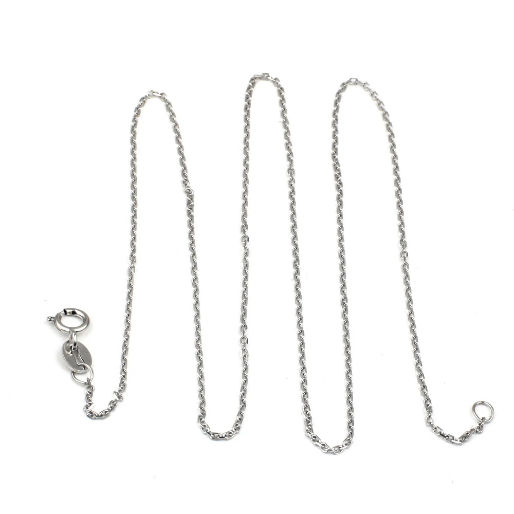 18-inches Real 925 Silver Cable Chain Necklace Link Sections 1.1g No-pendant S7002B
18-inches Real 925 Silver Cable Chain Necklace Link Sections 1.1g No-pendant S7002B