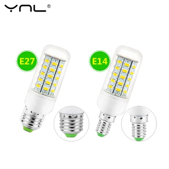 

YNL Bombillas E14 E27 LED Lamp 220V 24 36 48 56 69 72 96 Leds Ampoule LED Corn Bulb SMD 5730 Lampada LED Bulb Chandelier Lights