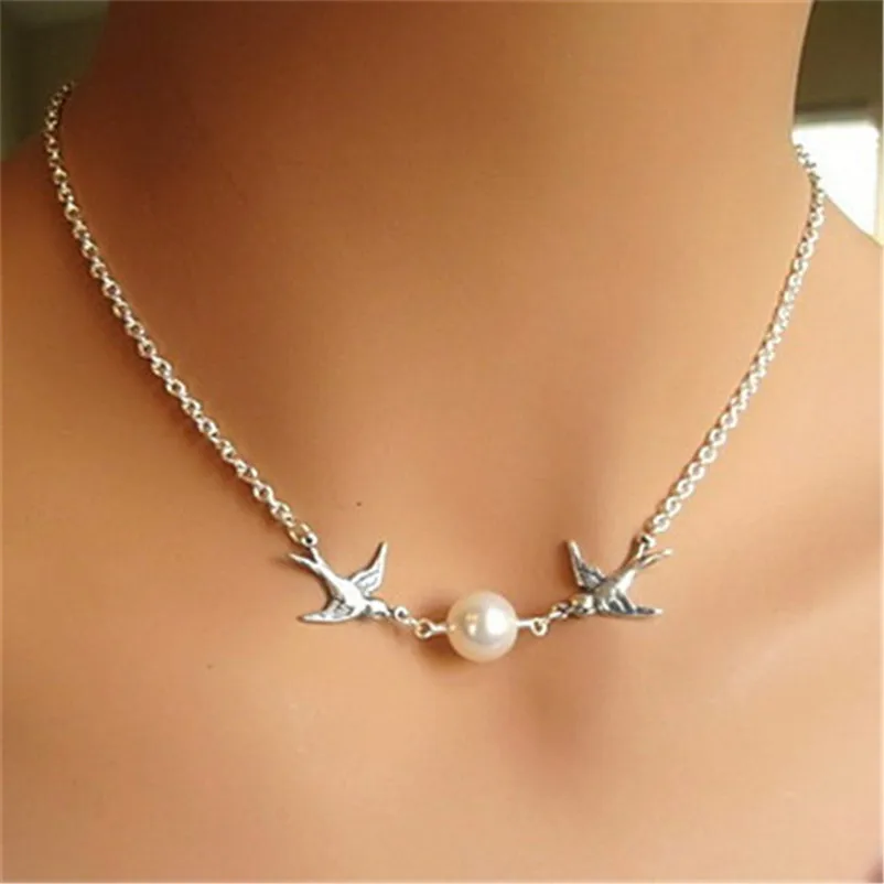 ADOLPH Star Jewelry Double Swallows Simulated Pearl Choker Necklace Female Simple Collar Chunky Neckalces Extnedy Accessories
ADOLPH Star Jewelry Double Swallows Simulated Pearl Choker Necklace Female Simple Collar Chunky Neckalces Extnedy Accessories