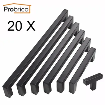 Probrico Black Cabinet Handle 12mm*12mm Square Bar Stainless Steel Kitchen Door Knob Furniture Woedrobe Drawer Pulls CC 96~256mm
Probrico Black Cabinet Handle 12mm*12mm Square Bar Stainless Steel Kitchen Door Knob Furniture Woedrobe Drawer Pulls CC 96~256mm