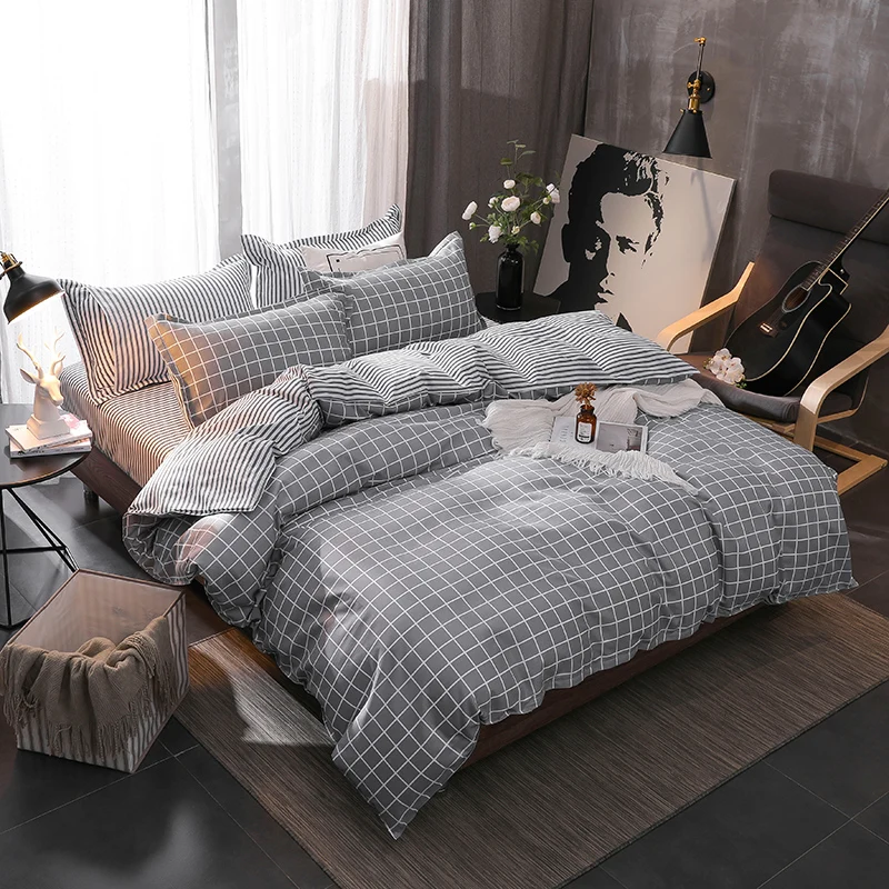 Gray Small Plaid Pattern Bedding Sets 3/4pcs Bed Linings Duvet Cover Bed Sheet Pillowcases Cover Set Bedspread King Queen 5 Size
Gray Small Plaid Pattern Bedding Sets 3/4pcs Bed Linings Duvet Cover Bed Sheet Pillowcases Cover Set Bedspread King Queen 5 Size