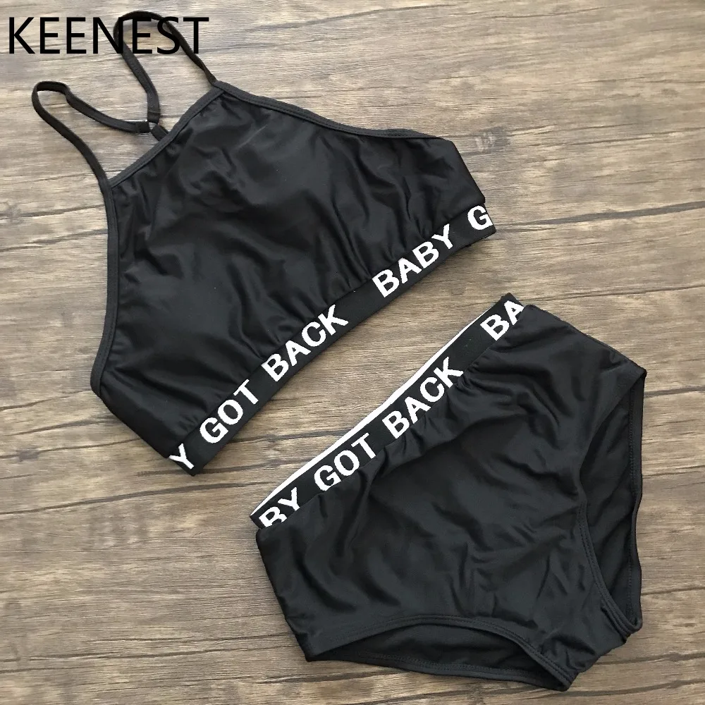 KEENEST High Waist Bikini Women Sports Biquini Femme Longline Training Swim Suit Letter Bathing Suit Swimsuit
KEENEST High Waist Bikini Women Sports Biquini Femme Longline Training Swim Suit Letter Bathing Suit Swimsuit