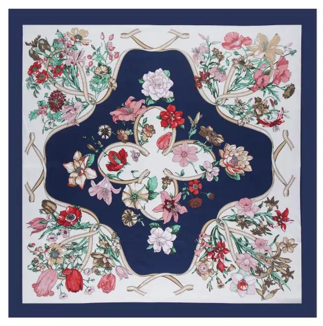 Luxury Brand 100% Twill Silk Scarf For Ladies Floral Square Scarf 2019 New Design Print Kerchief Woman Neck Shawl Wraps Echarpe
Luxury Brand 100% Twill Silk Scarf For Ladies Floral Square Scarf 2019 New Design Print Kerchief Woman Neck Shawl Wraps Echarpe