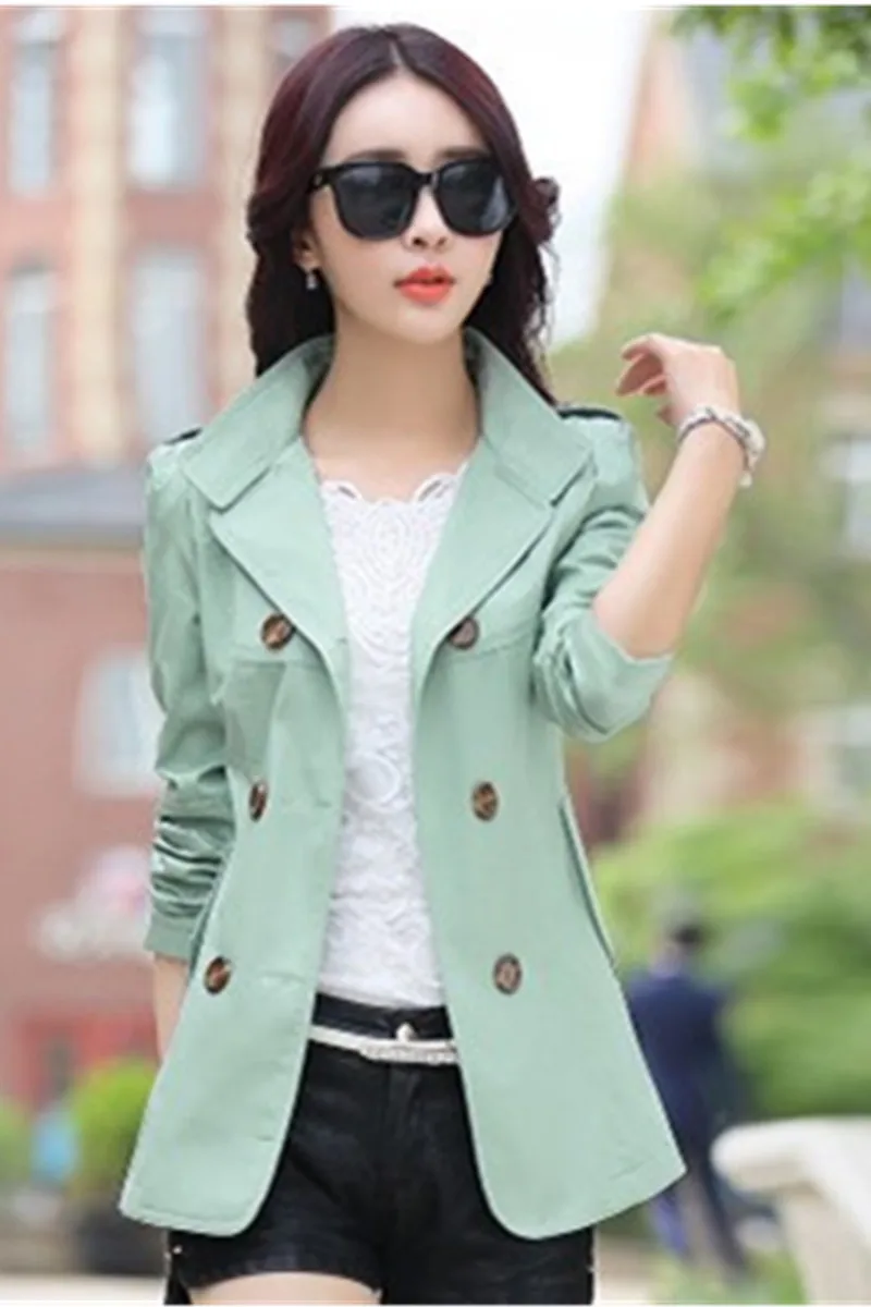 Korean version of the new short paragraph fashion was thin windbreaker Women long-sleeved Slim large size wild coat | Женская одежда