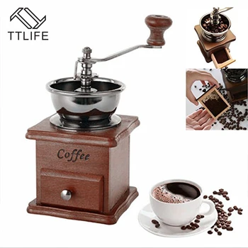 TTLIFE Manual Coffee Grinder Mill Stainless Steel Handle Coffee Grinder Mini Wood Drawer Ceramic Core Coffee Spice Nuts Grinder
TTLIFE Manual Coffee Grinder Mill Stainless Steel Handle Coffee Grinder Mini Wood Drawer Ceramic Core Coffee Spice Nuts Grinder