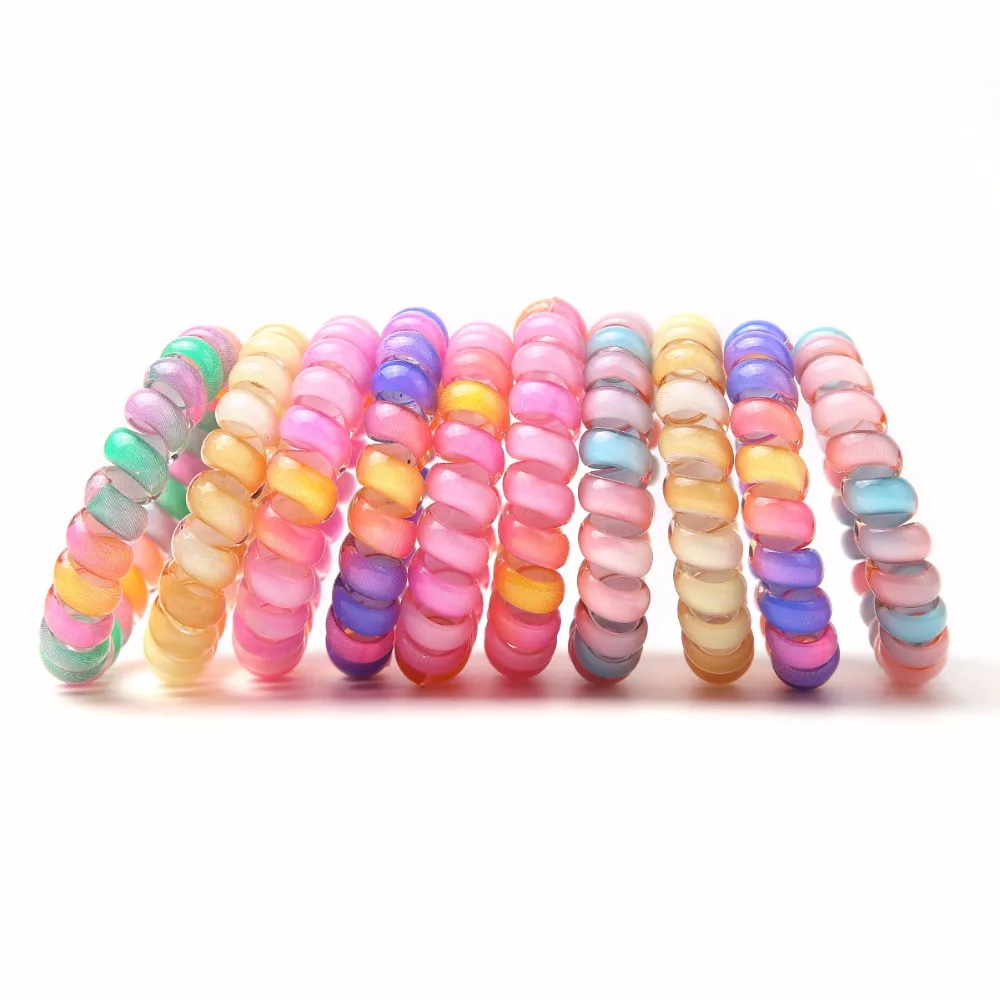 4pcs candy Elastic Hair Bands Spiral Shape Ponytail Hair Ties Gum Rubber Band Hair Rope Telephone Wire Hair Accessories
4pcs candy Elastic Hair Bands Spiral Shape Ponytail Hair Ties Gum Rubber Band Hair Rope Telephone Wire Hair Accessories