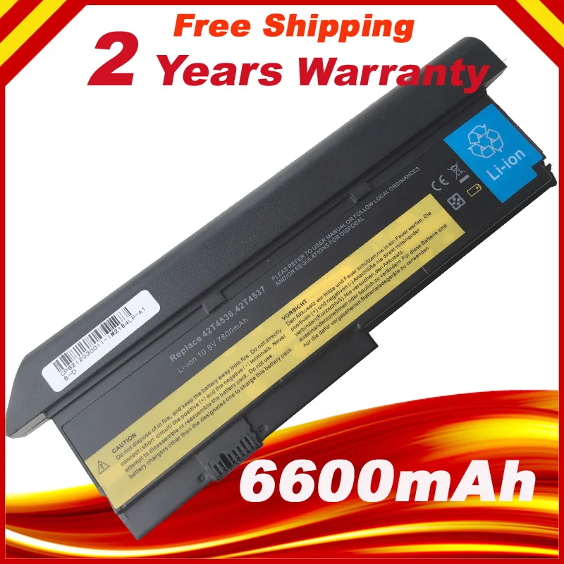 Аккумулятор 7800 мАч для LENOVO ThinkPad X200 X200S X201 X201i X201S 42T4834 42T4835 43R9254 42T4537 42T4541 42T4536 42T4538
Аккумулятор 7800 мАч для LENOVO ThinkPad X200 X200S X201 X201i X201S 42T4834 42T4835 43R9254 42T4537 42T4541 42T4536 42T4538