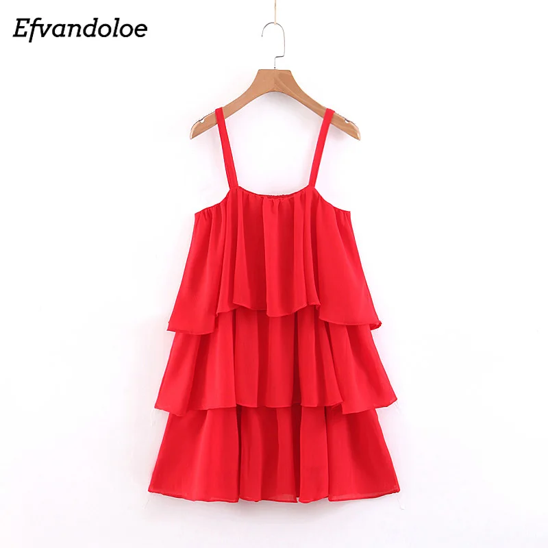 Efvandoloe Red Pleated Dress Summer 2019 Halter Sexy Women Dresses Female Strap Mini Sundress Vestidos
Efvandoloe Red Pleated Dress Summer 2019 Halter Sexy Women Dresses Female Strap Mini Sundress Vestidos