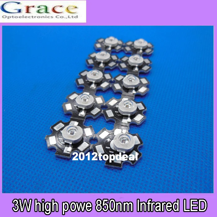 50pc 3W high powe 850nm Infrared LED Light IR led for NIGHT VISION CAMERA light #D
50pc 3W high powe 850nm Infrared LED Light IR led for NIGHT VISION CAMERA light #D