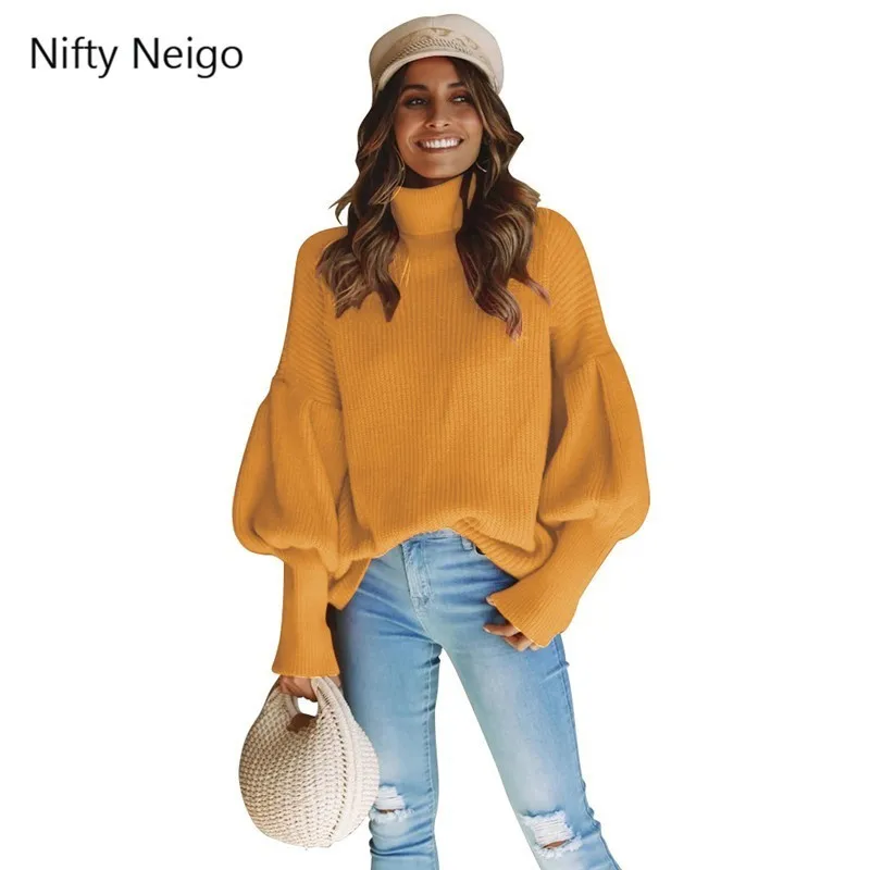 Nifty Neigo Solid Turtleneck Sweater Women Pullover High Elasticity Knitted Autumn Winter Basic Female Sweater High Street
Nifty Neigo Solid Turtleneck Sweater Women Pullover High Elasticity Knitted Autumn Winter Basic Female Sweater High Street