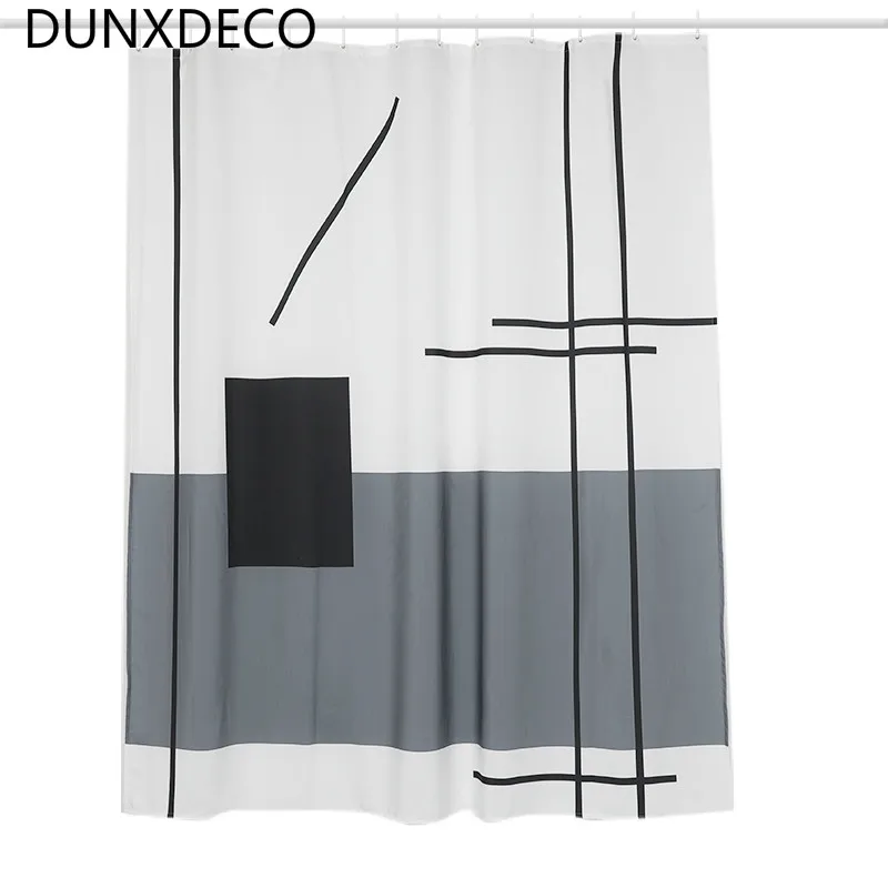 DUNXDECO Shower Curtain Waterproof Bath Room Polyester Fabric Curtain 180x180CM Nordic Simple Geometric Modern Gray Home Deco
DUNXDECO Shower Curtain Waterproof Bath Room Polyester Fabric Curtain 180x180CM Nordic Simple Geometric Modern Gray Home Deco