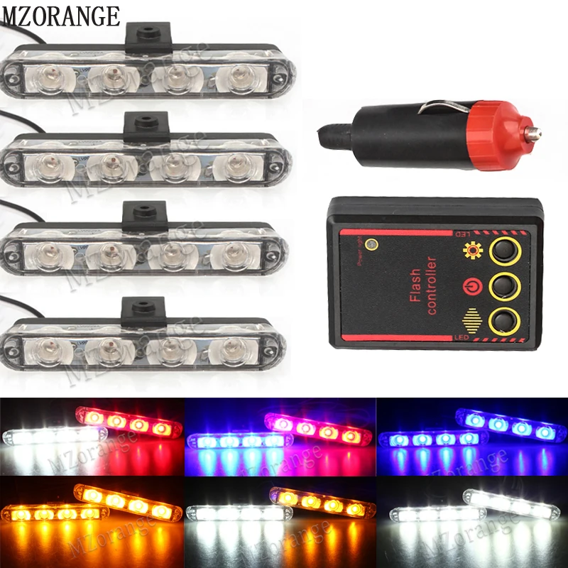 MZORANGE 4Pcs Stroboscopes Police Strobe Lights Emergency Vehicles Flashing Warning Light 12V Ambulance Car Truck led Fog Lights
MZORANGE 4Pcs Stroboscopes Police Strobe Lights Emergency Vehicles Flashing Warning Light 12V Ambulance Car Truck led Fog Lights