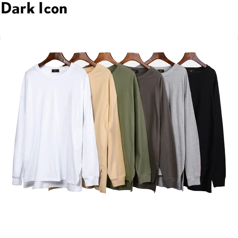 Dark Icon Solid Color Side Split High Street T-shirt Men Long Sleeve Round Neck Urban Fashion Men's Tshirts Basic Tee Shirts
Dark Icon Solid Color Side Split High Street T-shirt Men Long Sleeve Round Neck Urban Fashion Men's Tshirts Basic Tee Shirts