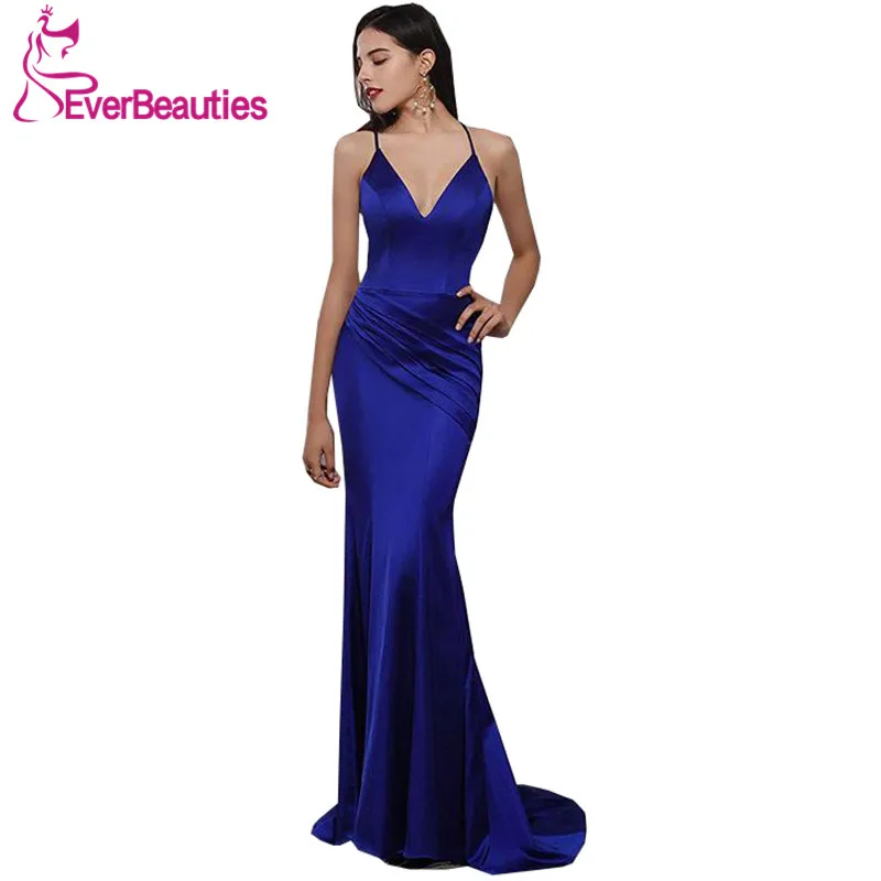 Mermaid Evening Dresses Long 2019 Satin V-Neck Evening Party Dresses Sexy Backless Prom Gown Robe De Soiree Abendkleider
Mermaid Evening Dresses Long 2019 Satin V-Neck Evening Party Dresses Sexy Backless Prom Gown Robe De Soiree Abendkleider