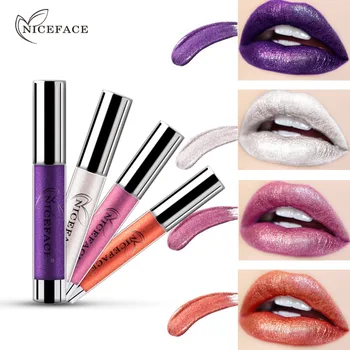 NICEFACE New Arrival 14 colors Liquid Lip Gloss Waterproof glitter Lipstick Metal Style Golden Nude Red makeup Lip Gloss AE057
NICEFACE New Arrival 14 colors Liquid Lip Gloss Waterproof glitter Lipstick Metal Style Golden Nude Red makeup Lip Gloss AE057