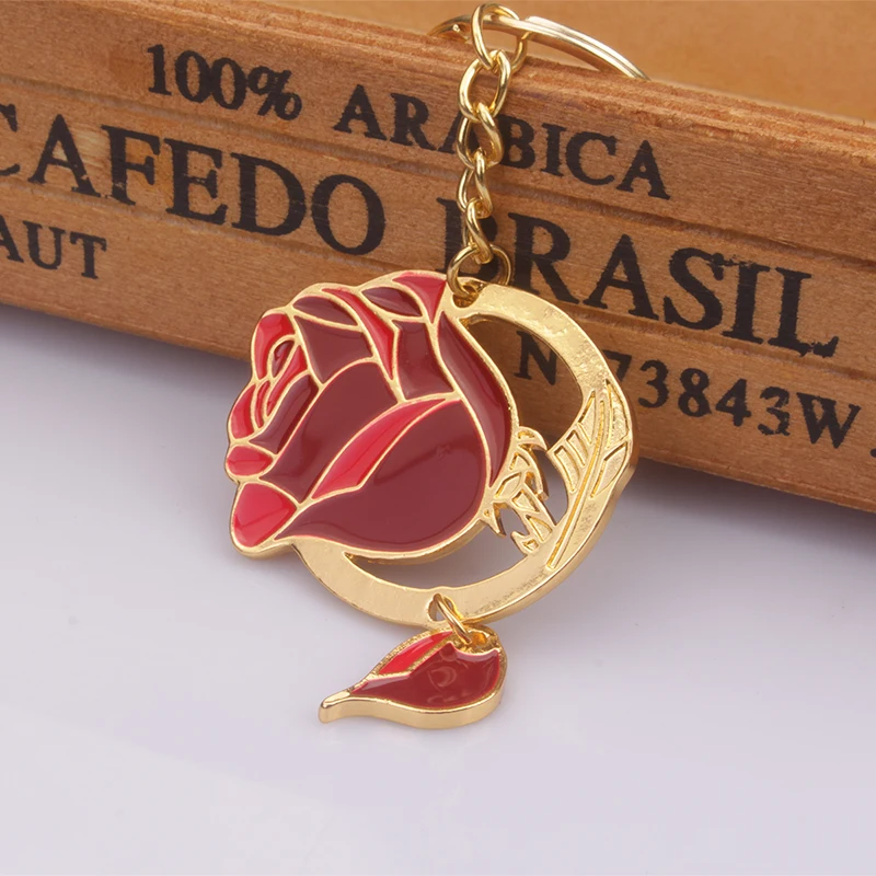 M2 Beauty and the Beast Golden Charm Keychain Red Rose Alloy Keyring For Men and Women Key Ring Best Gifts
M2 Beauty and the Beast Golden Charm Keychain Red Rose Alloy Keyring For Men and Women Key Ring Best Gifts