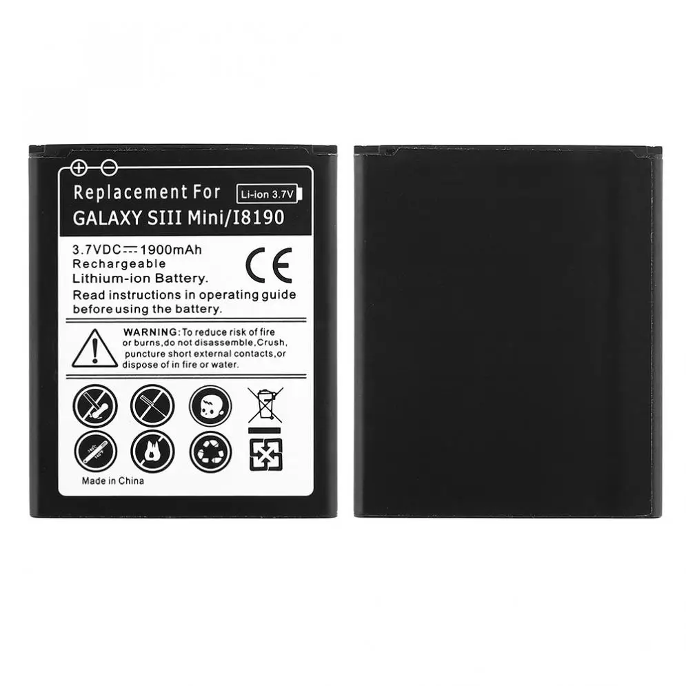 3.7V S3mini 1900mAh Built-in Li-ion Replacement Battery Phone Accumulator for Samsung I8160 S7572 S7562 S7568 I8190 I669 S3mini8
3.7V S3mini 1900mAh Built-in Li-ion Replacement Battery Phone Accumulator for Samsung I8160 S7572 S7562 S7568 I8190 I669 S3mini8