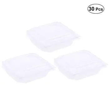 30pcs Disposable Transparent Hinged Lid Plastic Takeout Food Containers for Desserts Fruits Vegetables - 17.5x14.3x6cm
30pcs Disposable Transparent Hinged Lid Plastic Takeout Food Containers for Desserts Fruits Vegetables - 17.5x14.3x6cm