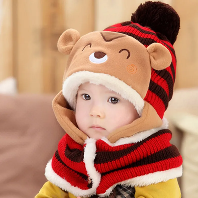2 шт./компл. детские зимние шапки в виде животных для мальчиков и девочек | Детская