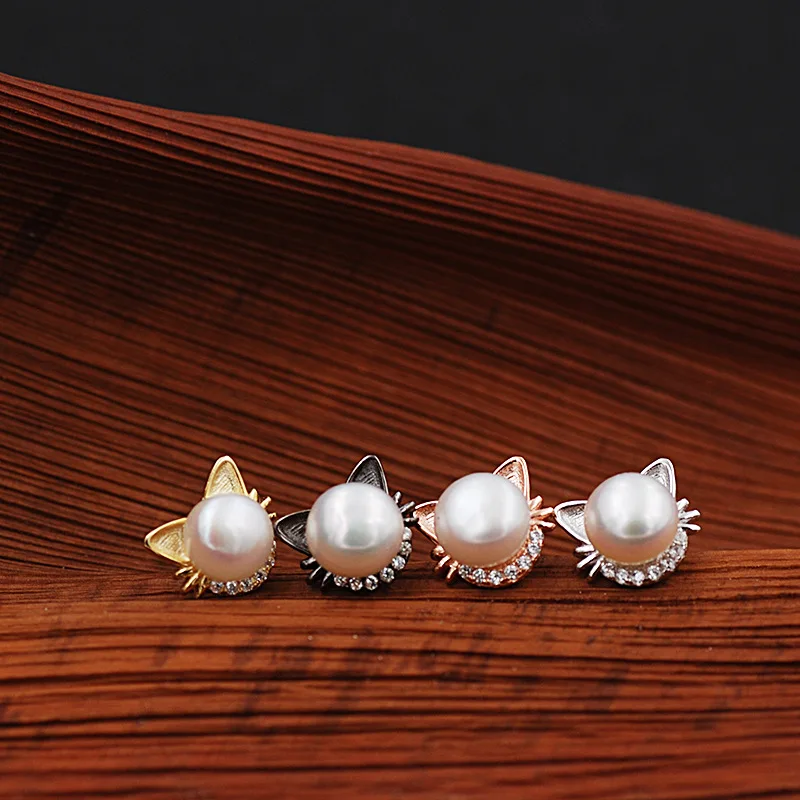 Cat Ear Stud Earrings Freshwater Cultured Pearl Stud Earrings Sterling Silver Ear Studs gift box
Cat Ear Stud Earrings Freshwater Cultured Pearl Stud Earrings Sterling Silver Ear Studs gift box