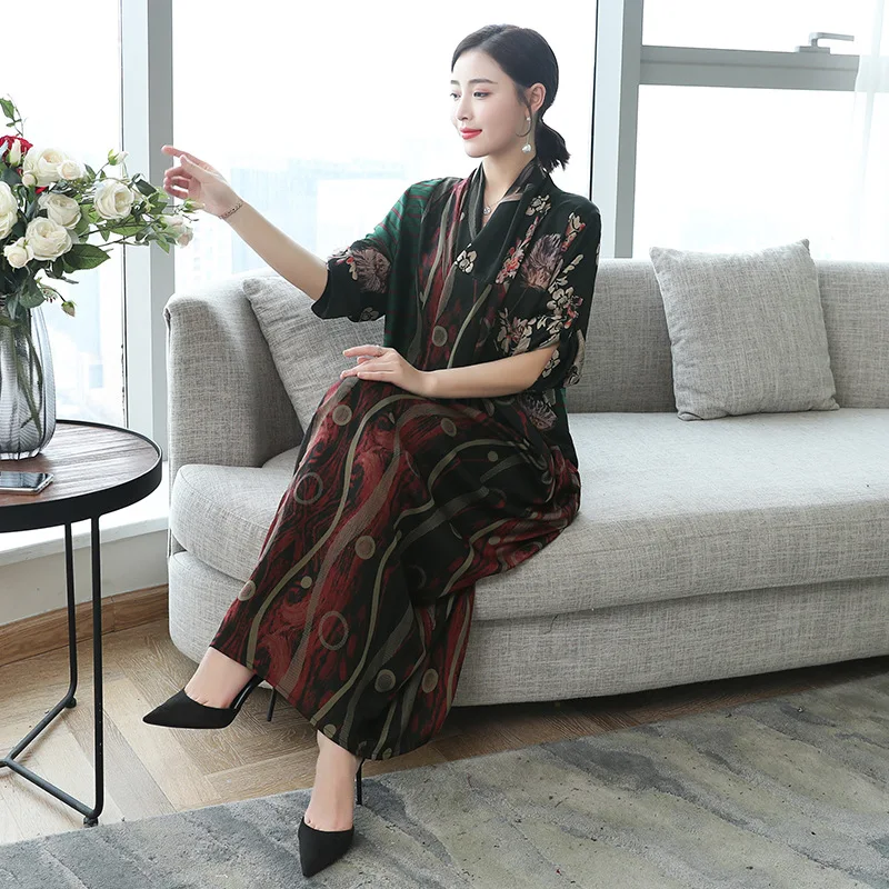 Women's 2019 summer silk dress large size long dress ladies party elegant retro loose printed flower robes clothing vestidos
Women's 2019 summer silk dress large size long dress ladies party elegant retro loose printed flower robes clothing vestidos