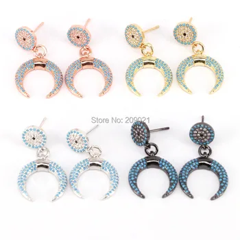 4Pair Unique Fashion Crescent Moon Earrings charms Pave Cubic Zirconia Jewelry Earrings
4Pair Unique Fashion Crescent Moon Earrings charms Pave Cubic Zirconia Jewelry Earrings
