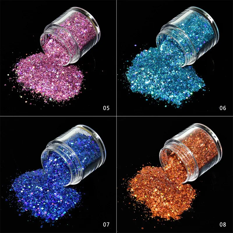 1Box 10ML Holographic Nail Sequins Flake 12 Colors Mixed Ultra-thin Colorful Hologram Glitter Powder Holographic Nail Flakes 10g
1Box 10ML Holographic Nail Sequins Flake 12 Colors Mixed Ultra-thin Colorful Hologram Glitter Powder Holographic Nail Flakes 10g