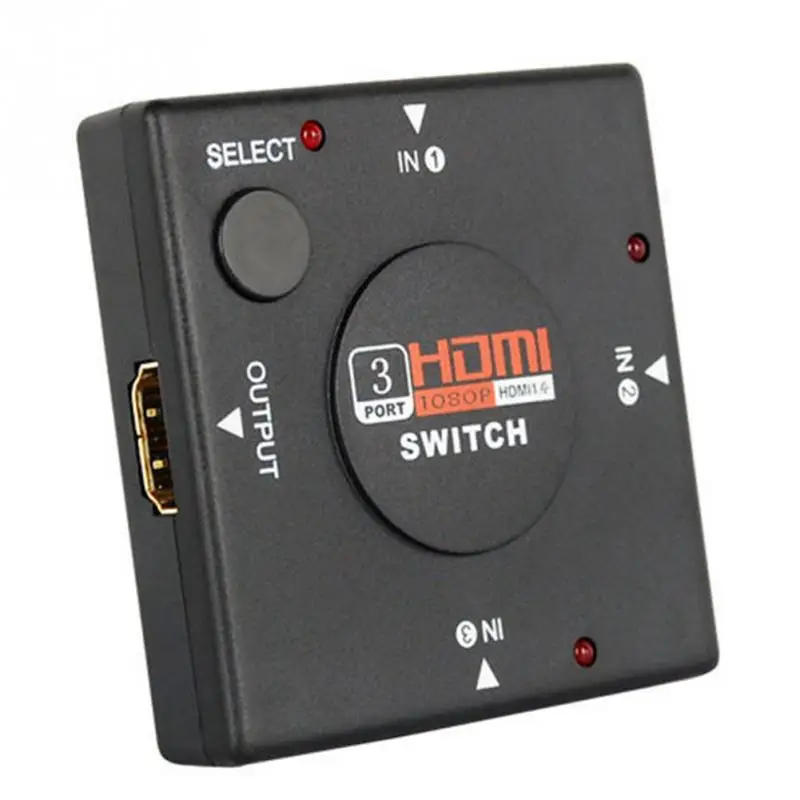 3 Port HDMI Multi Display Auto Switch Hub Box 1080P Switcher 3 in 1 out Splitter for HDTV DVD Xbox 360 PSP4
3 Port HDMI Multi Display Auto Switch Hub Box 1080P Switcher 3 in 1 out Splitter for HDTV DVD Xbox 360 PSP4