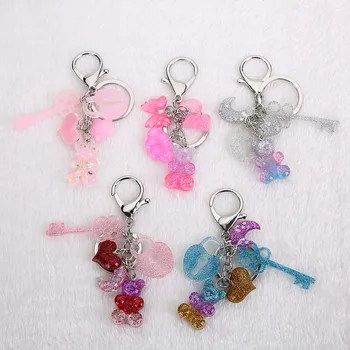 1PC gummy bear keychain flatback resin pendant resin keyring for woman jewelry
1PC gummy bear keychain flatback resin pendant resin keyring for woman jewelry