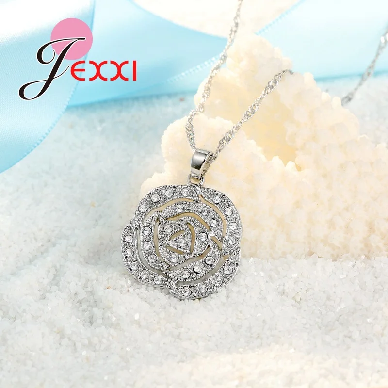 JEXXI-Classic-Rose-White-Women-Jewelry-Sets-Silver-Color-Pendant-Earrings-And-Necklace-Jewelry-Sets-High (2)