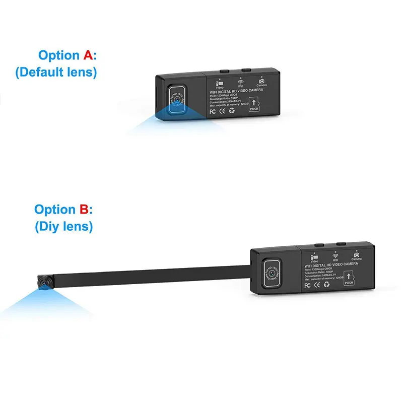 1080P WiFi Mini Camera DIY Lens HD Remote Viewing Digital Video Audio Recorder Motion Detection Alarm Micro Cam IP P2P Camcorder
1080P WiFi Mini Camera DIY Lens HD Remote Viewing Digital Video Audio Recorder Motion Detection Alarm Micro Cam IP P2P Camcorder