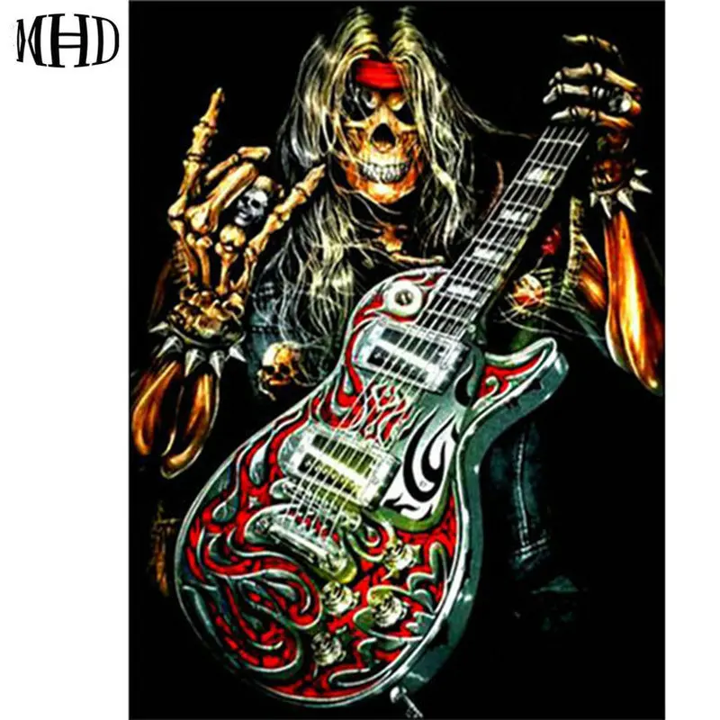 MHD needlework "Music & Skull" diamond painting guitar full & round diy diamond cross stitch mosaic wall stickers rhinestone
MHD needlework "Music & Skull" diamond painting guitar full & round diy diamond cross stitch mosaic wall stickers rhinestone
