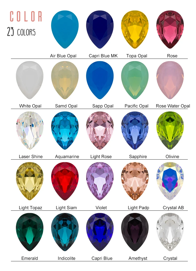 Teardrop K9 Crystal Rhinestones Clothes Decoration Pointback Glass Stones DIY Wedding Dress Beads For Jewelry Making
Teardrop K9 Crystal Rhinestones Clothes Decoration Pointback Glass Stones DIY Wedding Dress Beads For Jewelry Making