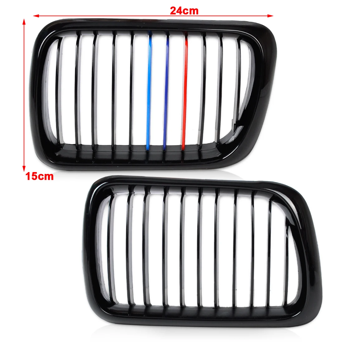beler 2pcs Front Gloss Bumper Hood Grille with 3 Colored Grill for BMW 3 Series M3 E36 318 320 323 328 1997 1998 1999
beler 2pcs Front Gloss Bumper Hood Grille with 3 Colored Grill for BMW 3 Series M3 E36 318 320 323 328 1997 1998 1999