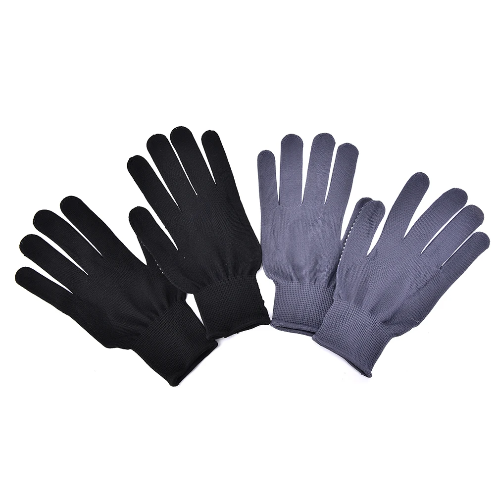 1 Pair Black Grey Hair Straightener Perm Curling Hairdressing Heat Resistant Finger Glove Light body Lightness Convenient | Красота и