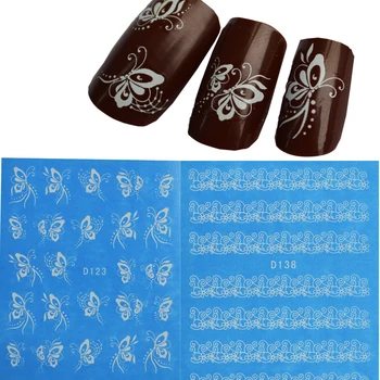 1sheet Beauty White Lace Nail Art Stickers Decals Nail Art Beauty Designs Water Transfer Decorations Manicure Tools ND100/STZ
1sheet Beauty White Lace Nail Art Stickers Decals Nail Art Beauty Designs Water Transfer Decorations Manicure Tools ND100/STZ
