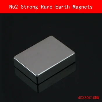 1PCS 40X30X10mm N52 Super Strong Rare Earth Magnet permanent N52 plating Nickel Magnets 40mm*30mm*10mm
1PCS 40X30X10mm N52 Super Strong Rare Earth Magnet permanent N52 plating Nickel Magnets 40mm*30mm*10mm