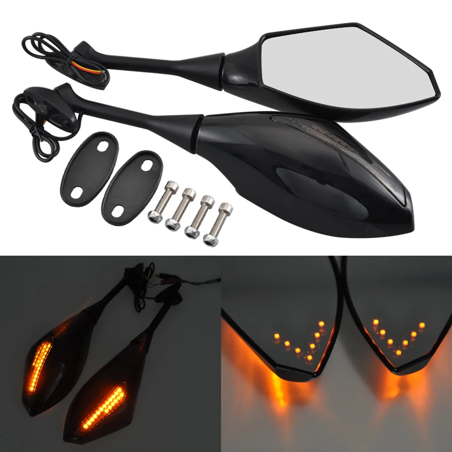 Motorcycle LED Turn Signals Indicator Rearviews Side Mirrors Fairing Mount For Honda CBR 300 600 900 1000 RR GSXR FZ1 FZ6
Motorcycle LED Turn Signals Indicator Rearviews Side Mirrors Fairing Mount For Honda CBR 300 600 900 1000 RR GSXR FZ1 FZ6
