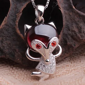 BOCAI new S925 pure Silver Garnet Necklace Pendant for Women dancing fox national fashion jewelry Women's silver pendant
BOCAI new S925 pure Silver Garnet Necklace Pendant for Women dancing fox national fashion jewelry Women's silver pendant