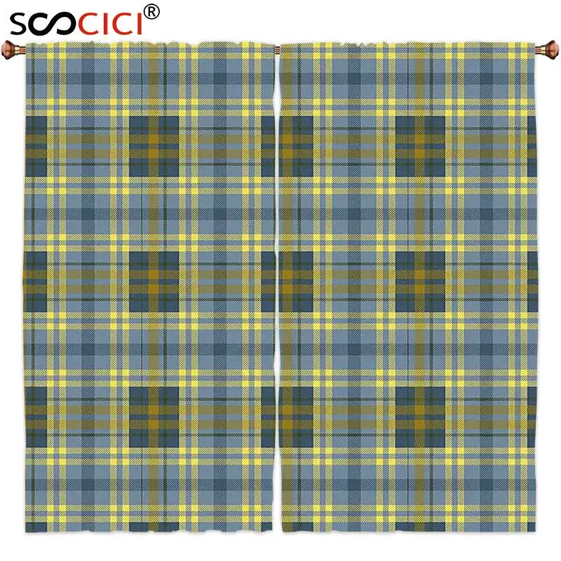 Window Curtains Treatments 2 Panels,Abstract Dark Toned Checkered Motif English Geometric Folk Textured Design Bluegrey Slate
Window Curtains Treatments 2 Panels,Abstract Dark Toned Checkered Motif English Geometric Folk Textured Design Bluegrey Slate