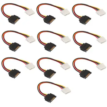 ALLOYSEED SATA 15pin to Big 4pin Power Cord 10pcs SATA Power Cord Connector SATA to IDE Power Cable Serial Power Cord
ALLOYSEED SATA 15pin to Big 4pin Power Cord 10pcs SATA Power Cord Connector SATA to IDE Power Cable Serial Power Cord