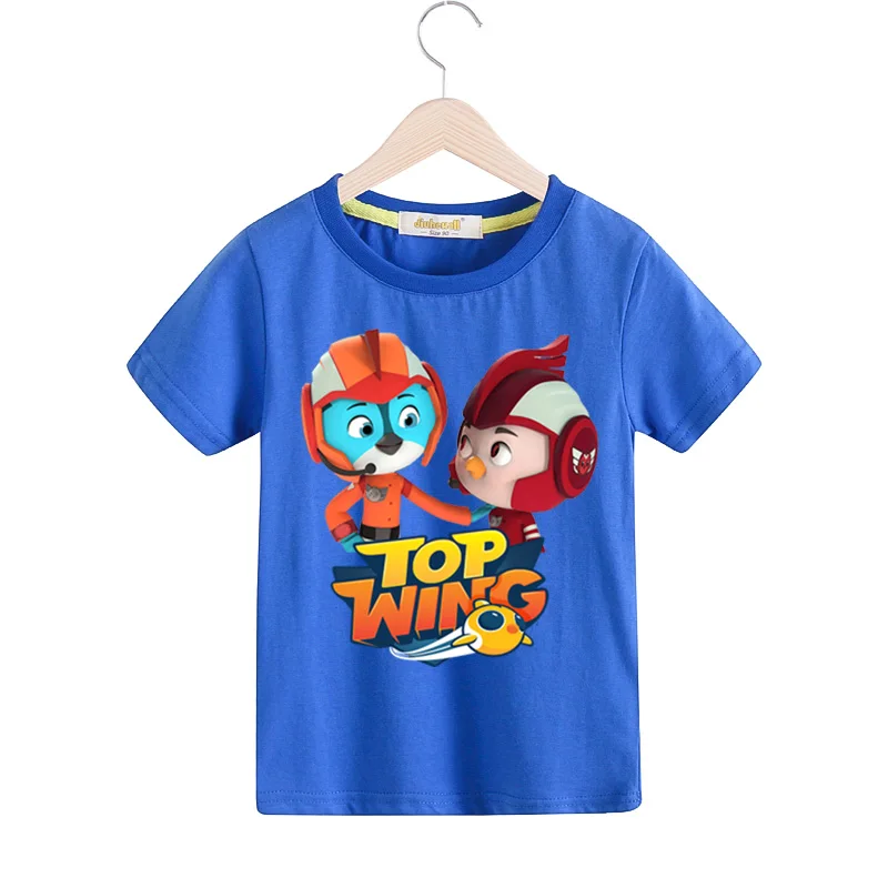 Baby Top Wing Cartoon Print T-shirts Costume Kids Summer Short Sleeve T Shirt Clothes Children Tee Top Clothing Boy Girls TX156 (5)