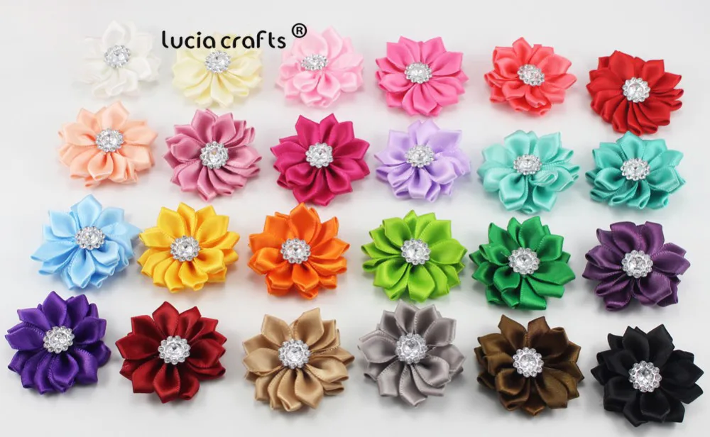 2pcs/6pcs 3.5cm Random mixed colors satin ribbon fabric flower rhinestones Handmade decoration appliques accessories B0311
2pcs/6pcs 3.5cm Random mixed colors satin ribbon fabric flower rhinestones Handmade decoration appliques accessories B0311