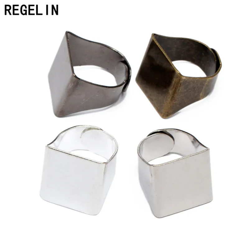 REGELIN 5pcs/lot 5Colors 19*20mm Metal Split Ring Setting Fit Square Cabochon Blank Base Tray DIY Making Jewelry Ring Findings
REGELIN 5pcs/lot 5Colors 19*20mm Metal Split Ring Setting Fit Square Cabochon Blank Base Tray DIY Making Jewelry Ring Findings