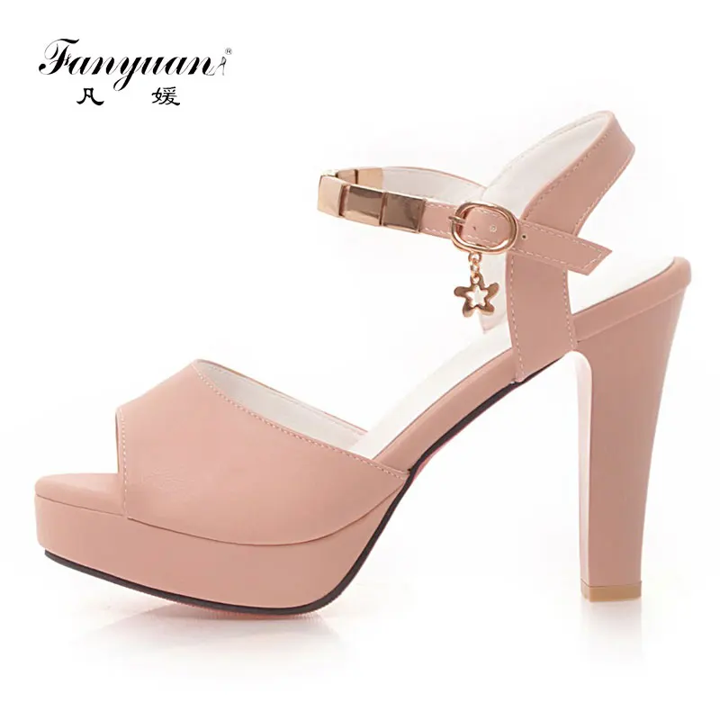 Fanyuan Fashion star Buckle Strap Sandals summer Solid Platform shoes Women shoes Casual Metal Decoration Ankle Strap High Heels
Fanyuan Fashion star Buckle Strap Sandals summer Solid Platform shoes Women shoes Casual Metal Decoration Ankle Strap High Heels